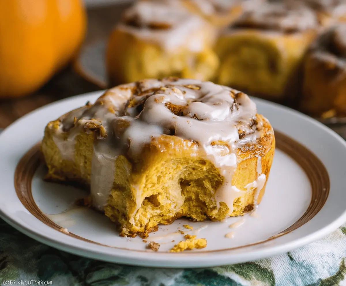 Pumpkin Cinnamon Rolls with Coffee Maple Frosting