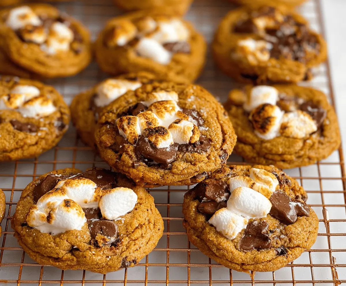 Pumpkin S'mores Cookies