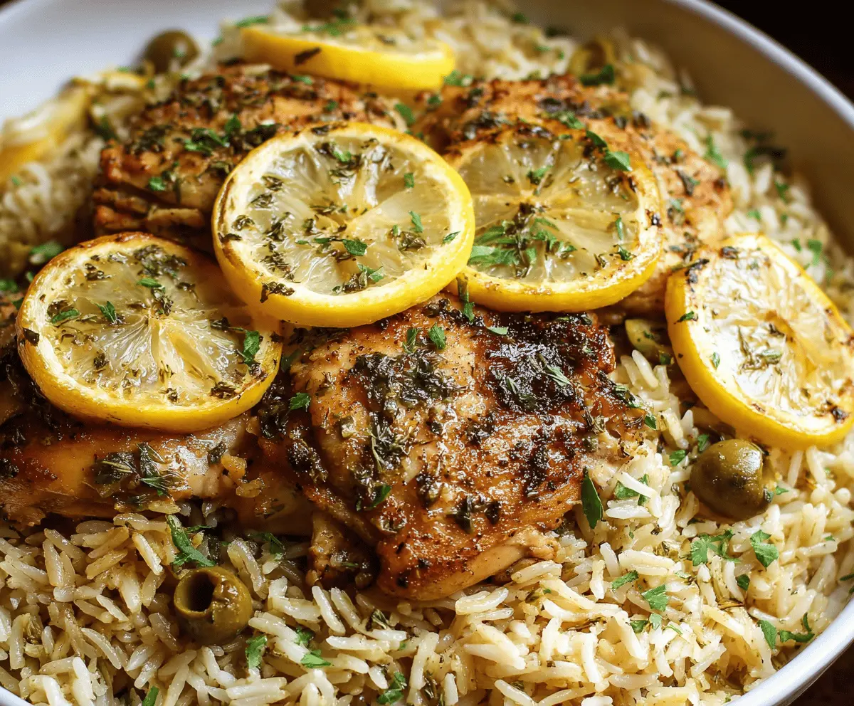Slow Cooker Lemon Herb Chicken and Rice