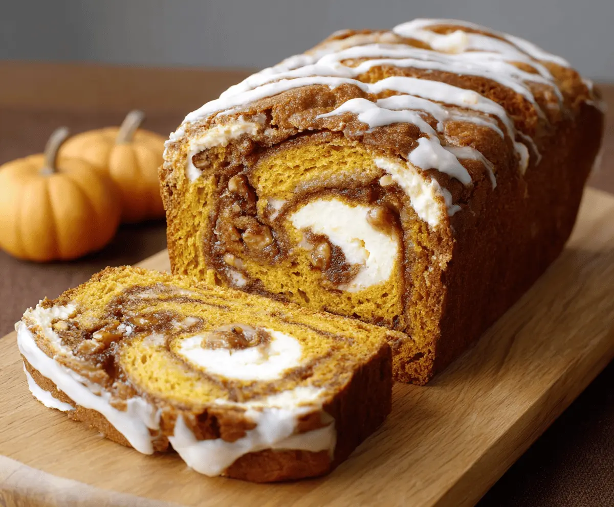 Taste Delicious Swirled Pumpkin Cream Cheese Bread