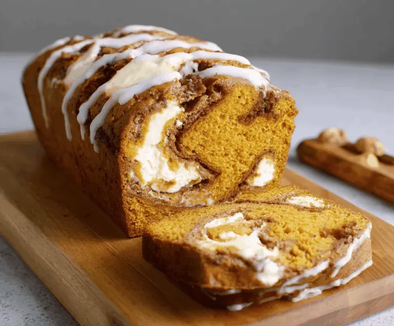 Taste Delicious Swirled Pumpkin Cream Cheese Bread