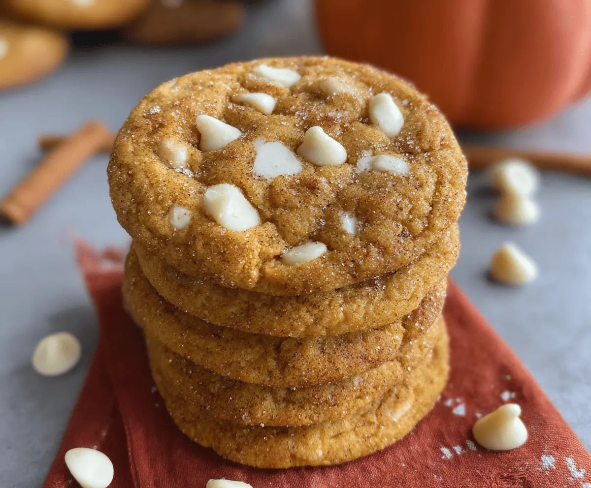 White Chocolate Pumpkin Snickerdoodles