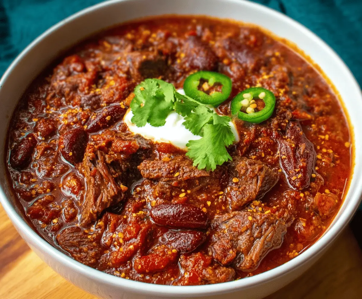 Award Winning Short Rib and Chorizo Chili