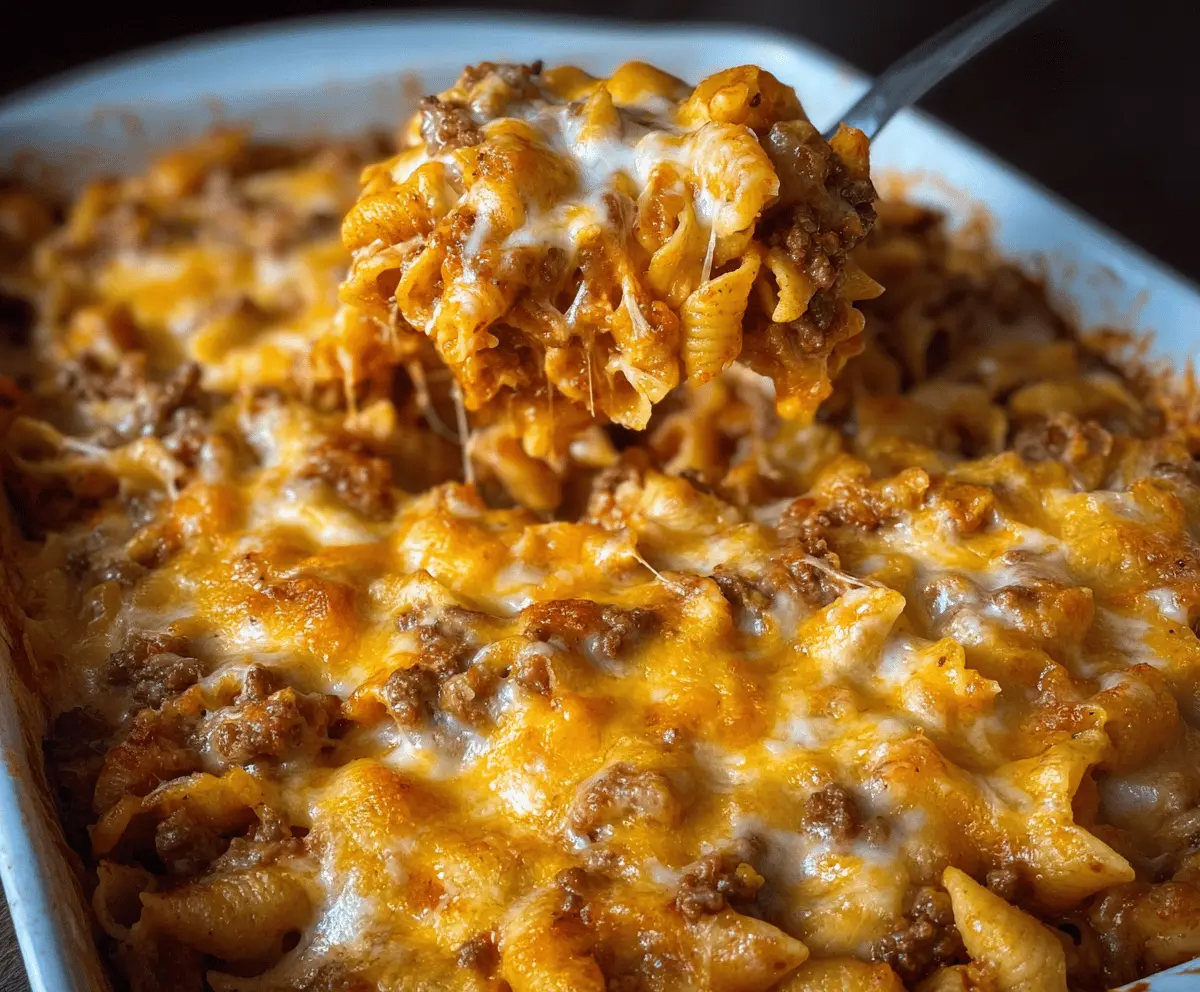 Cheesy Hamburger Casserole Bake for Busy Weeknights