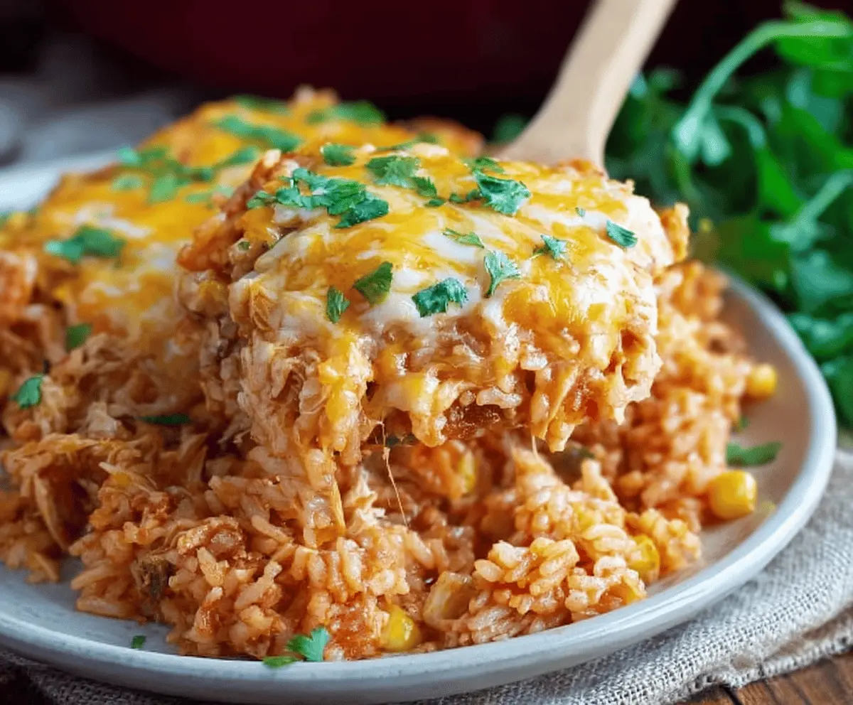 Chicken Enchilada Rice Casserole (35 minutes)