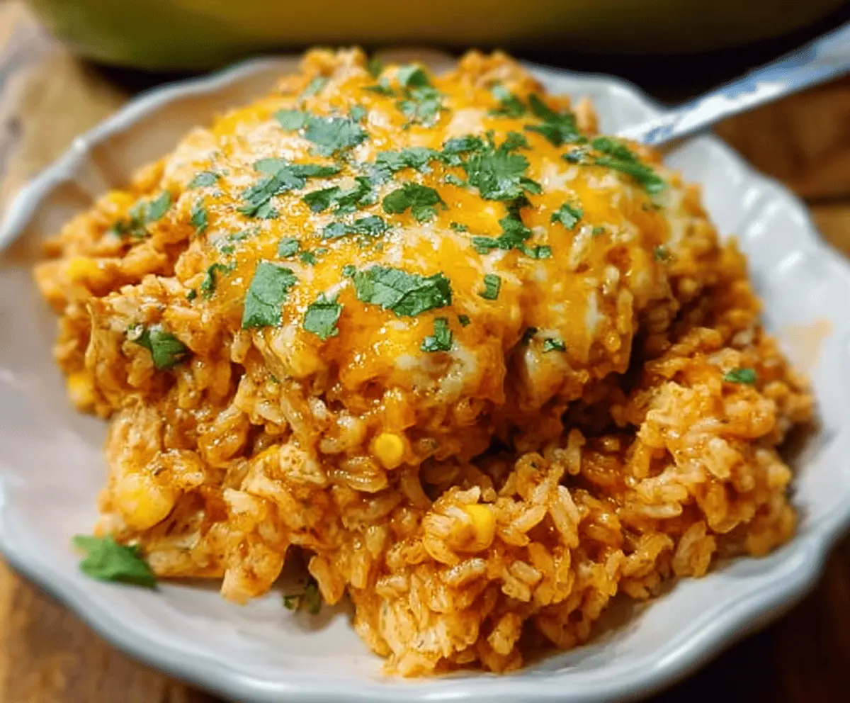 Chicken Enchilada Rice Casserole (35 minutes)