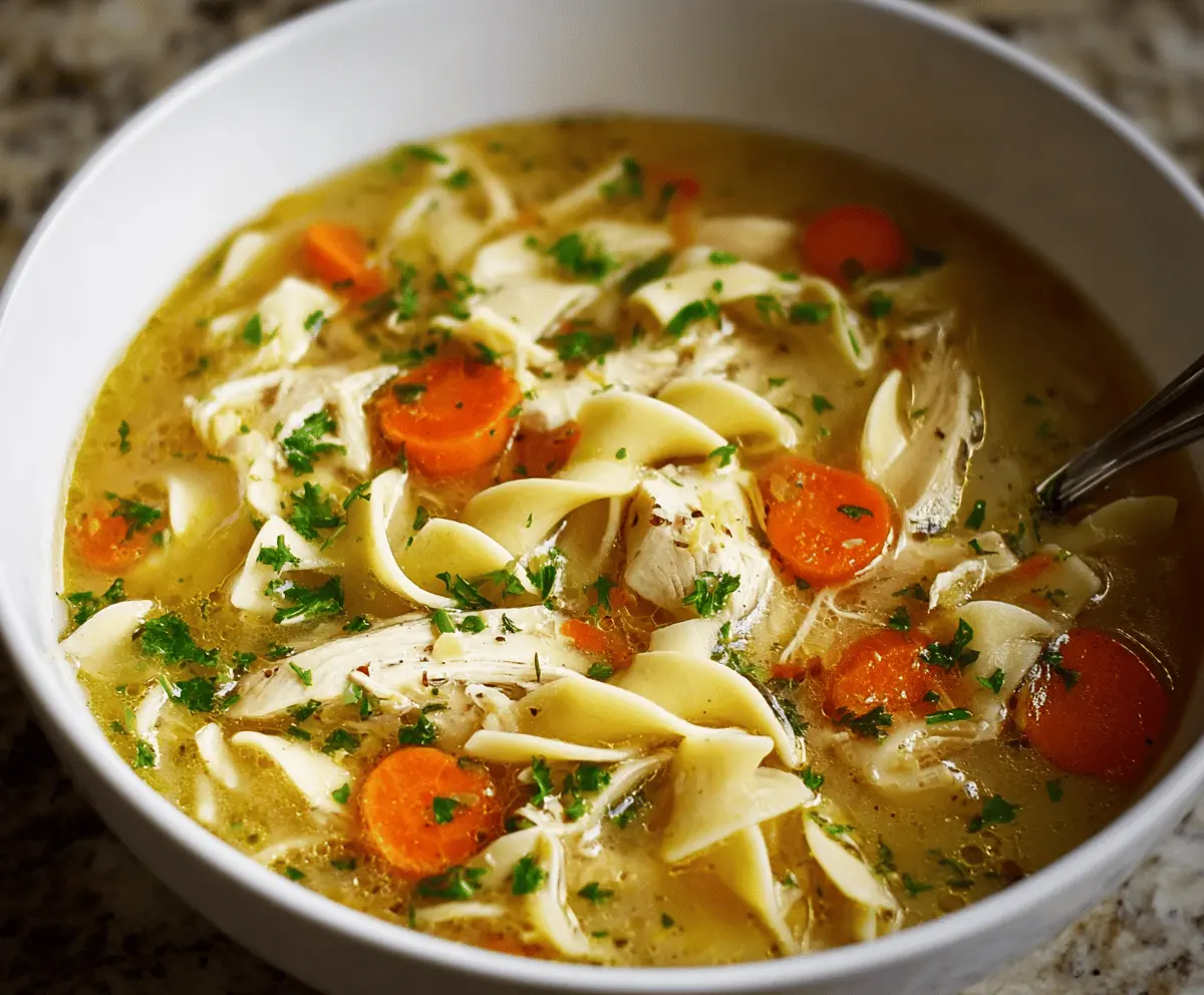Easy Homemade Chicken Noodle Soup Recipe for Cozy Comfort