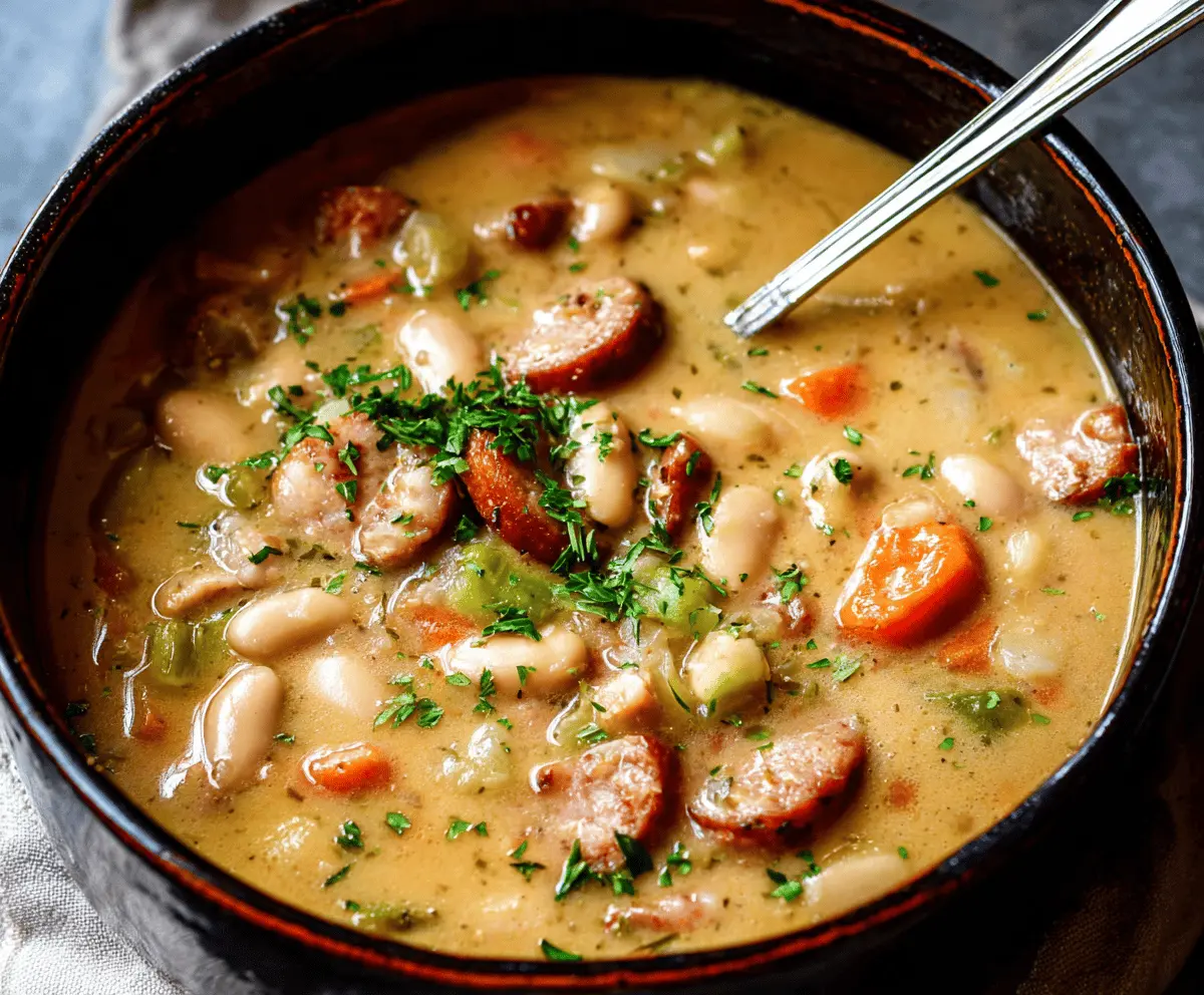 Creamy Bean Soup with Sausage