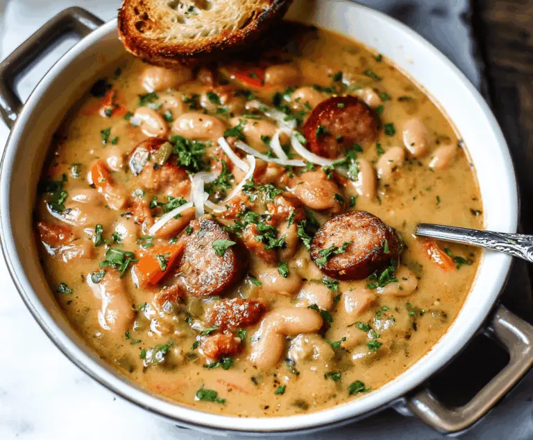 Creamy Bean Soup with Sausage