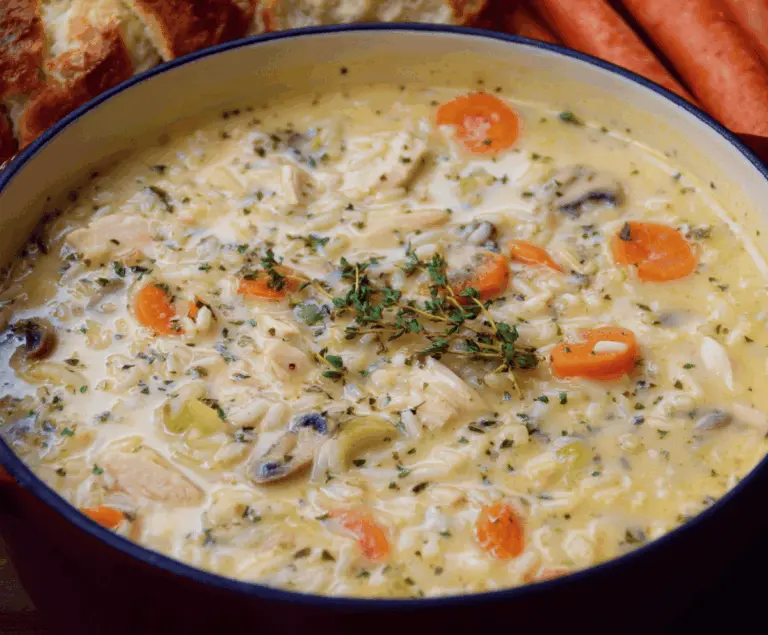 Creamy Chicken and Rice Soup Delight