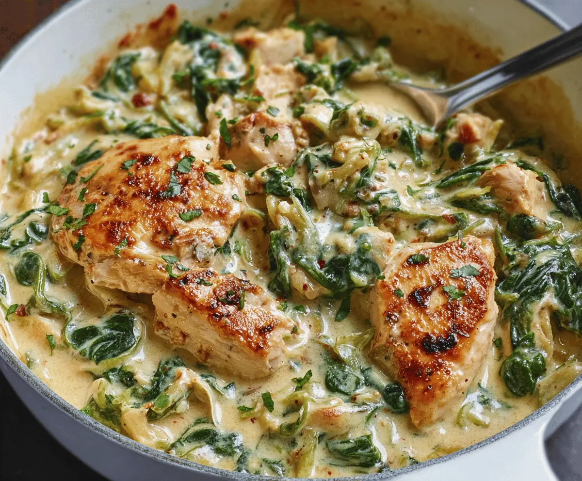Creamy Chicken and Spinach Casserole