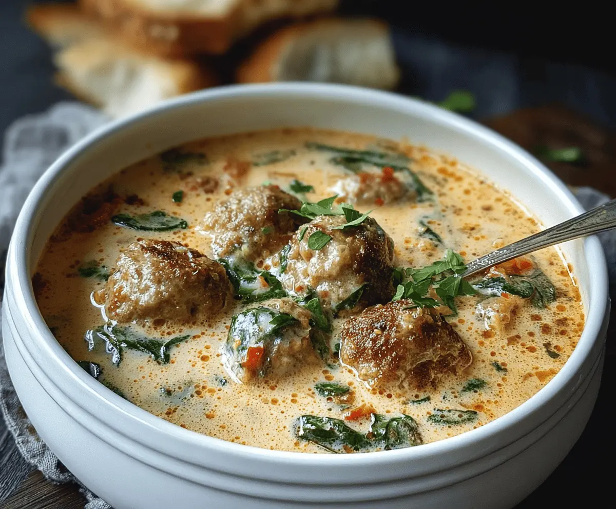 Creamy Italian Meatball Soup Recipe