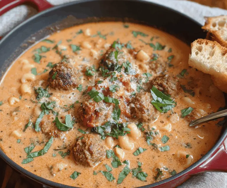 Creamy Italian Meatball Soup Recipe