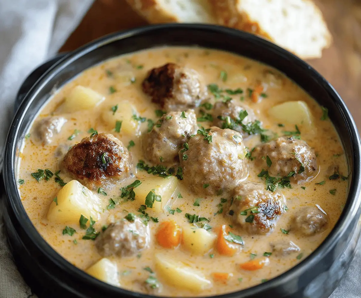 Creamy Meatball Soup