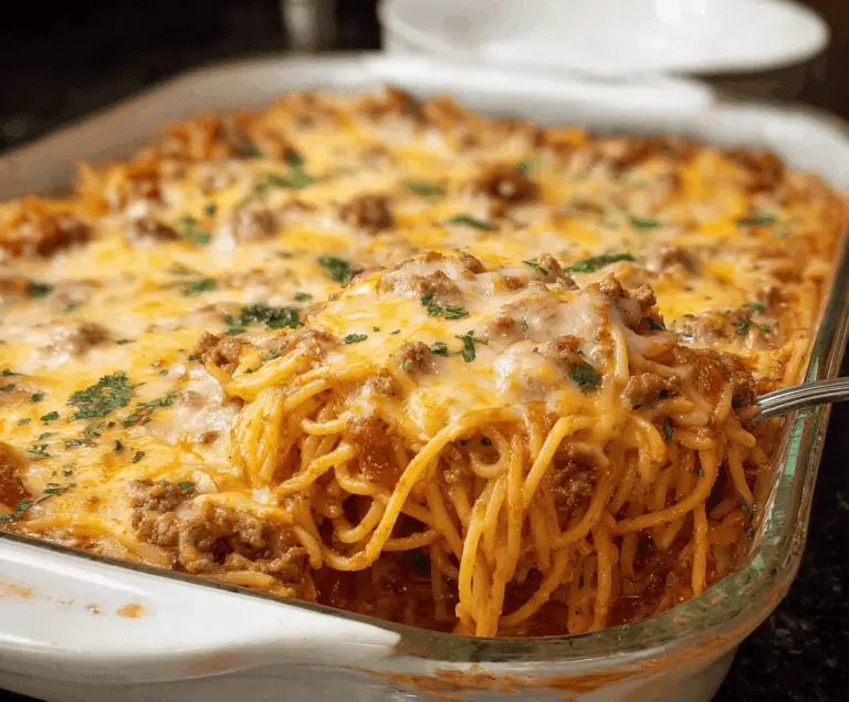 Creamy Southern Spaghetti Bake