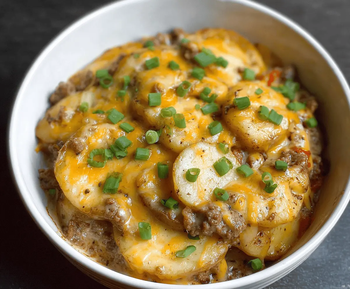 Crockpot Hamburger Potato Casserole