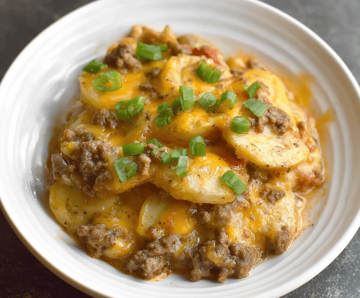 Crockpot Hamburger Potato Casserole