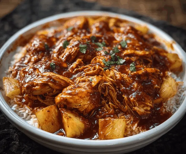 Crockpot Pineapple BBQ Chicken