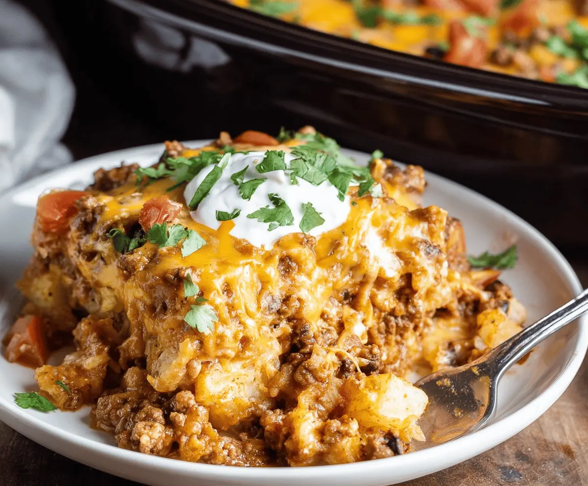 Crockpot Taco Casserole