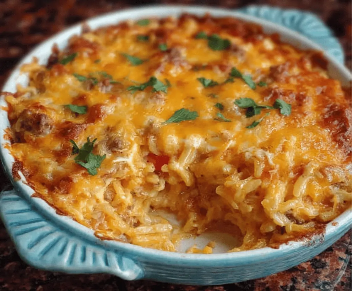 Delicious Dolly Parton-inspired 5-ingredient casserole ready in 30 minutes, perfect for quick, easy dinner.