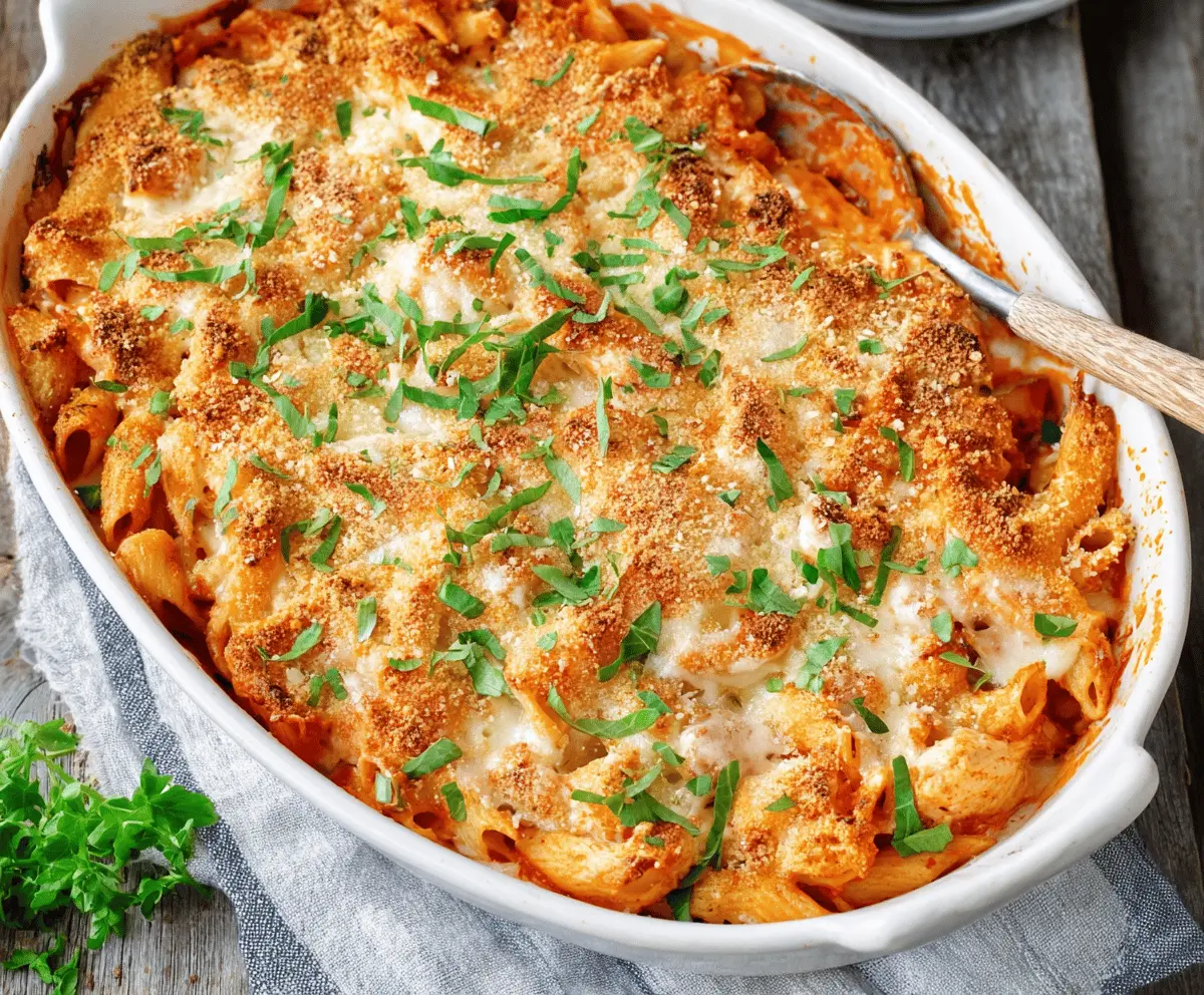 Dump-and-Bake Chicken Parmesan Casserole