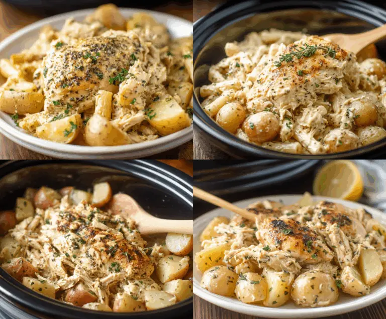 Garlic Parmesan Crockpot Chicken and Potatoes