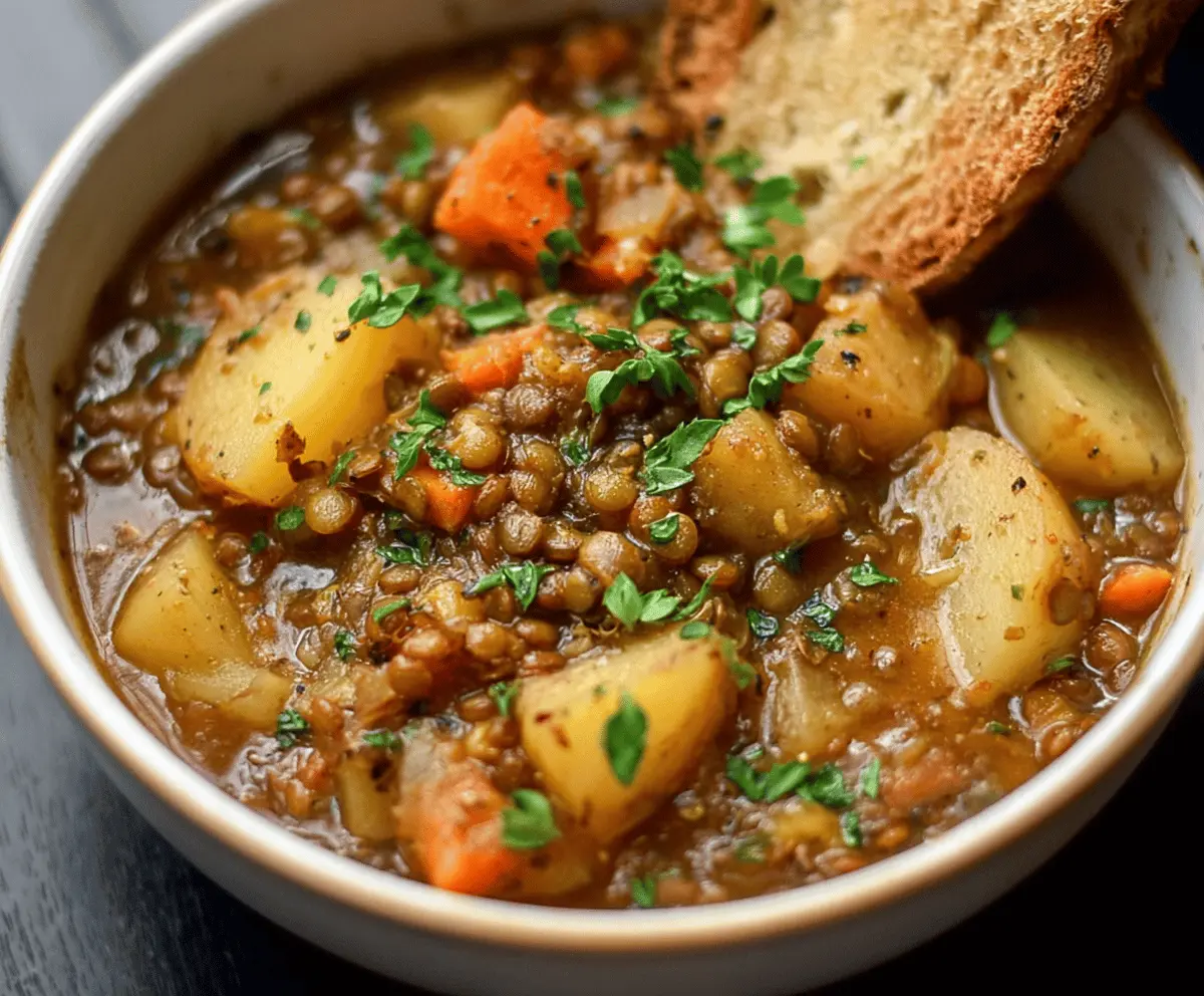 Hearty Lentil and Potato Soup