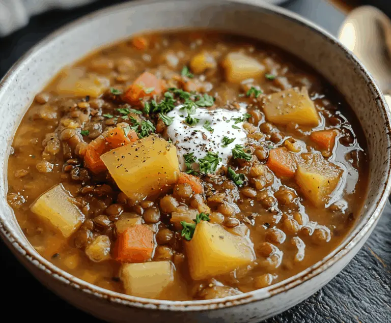 Hearty Lentil and Potato Soup