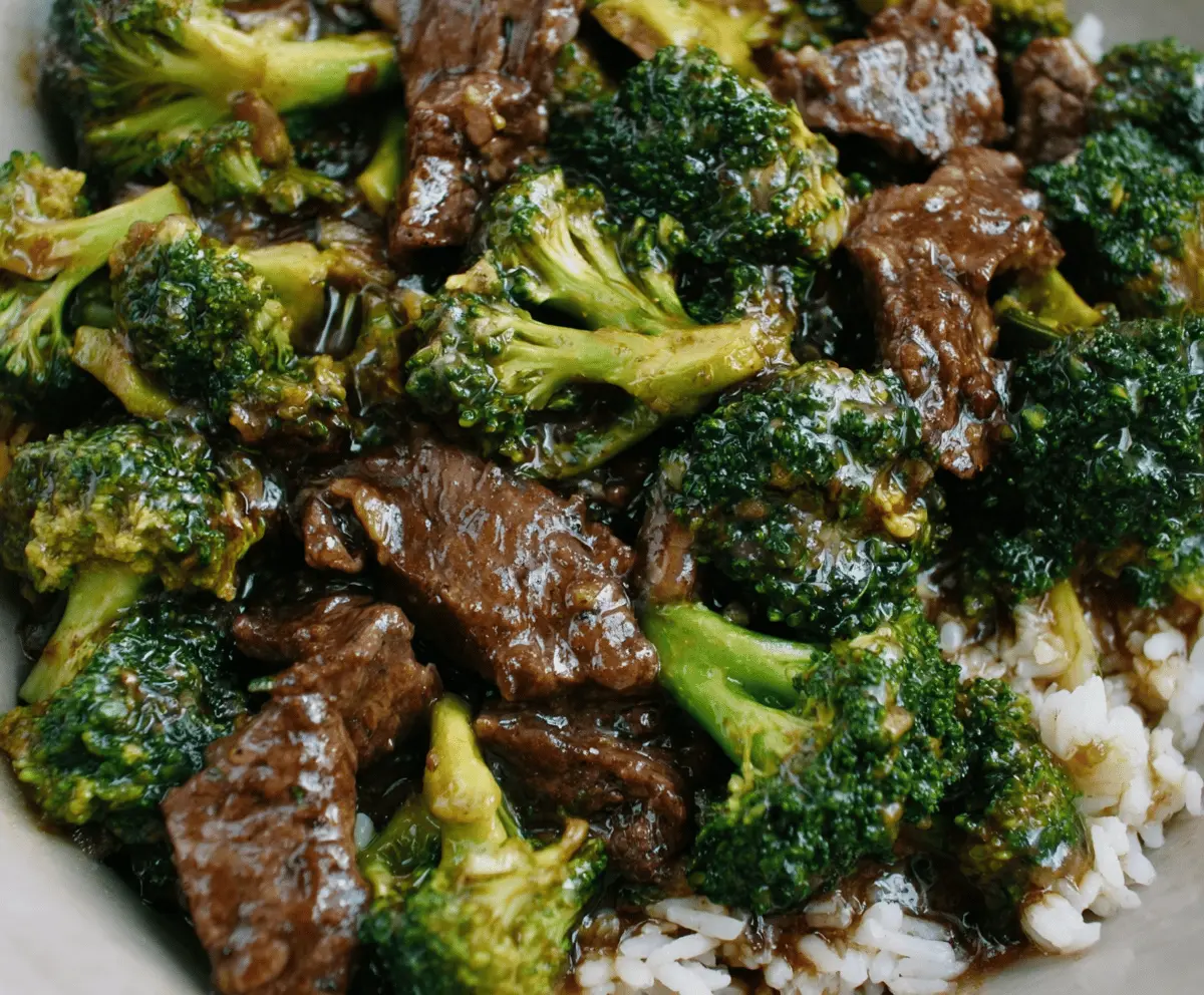 Delicious Crock Pot Beef and Broccoli served in a bowl with tender beef slices and fresh broccoli florets, perfect for a flavorful Asian-inspired meal