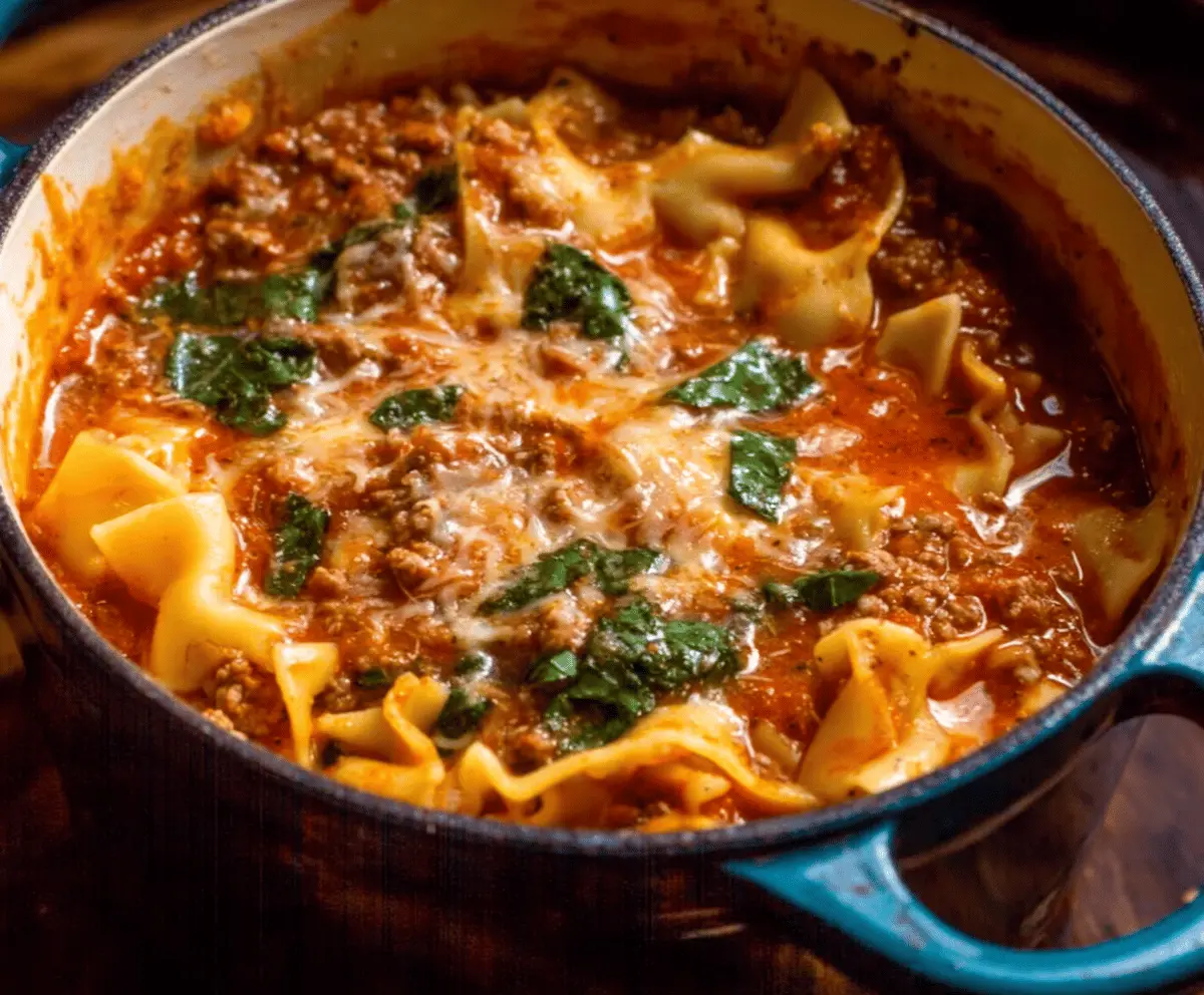 One-Pot Lasagna Soup