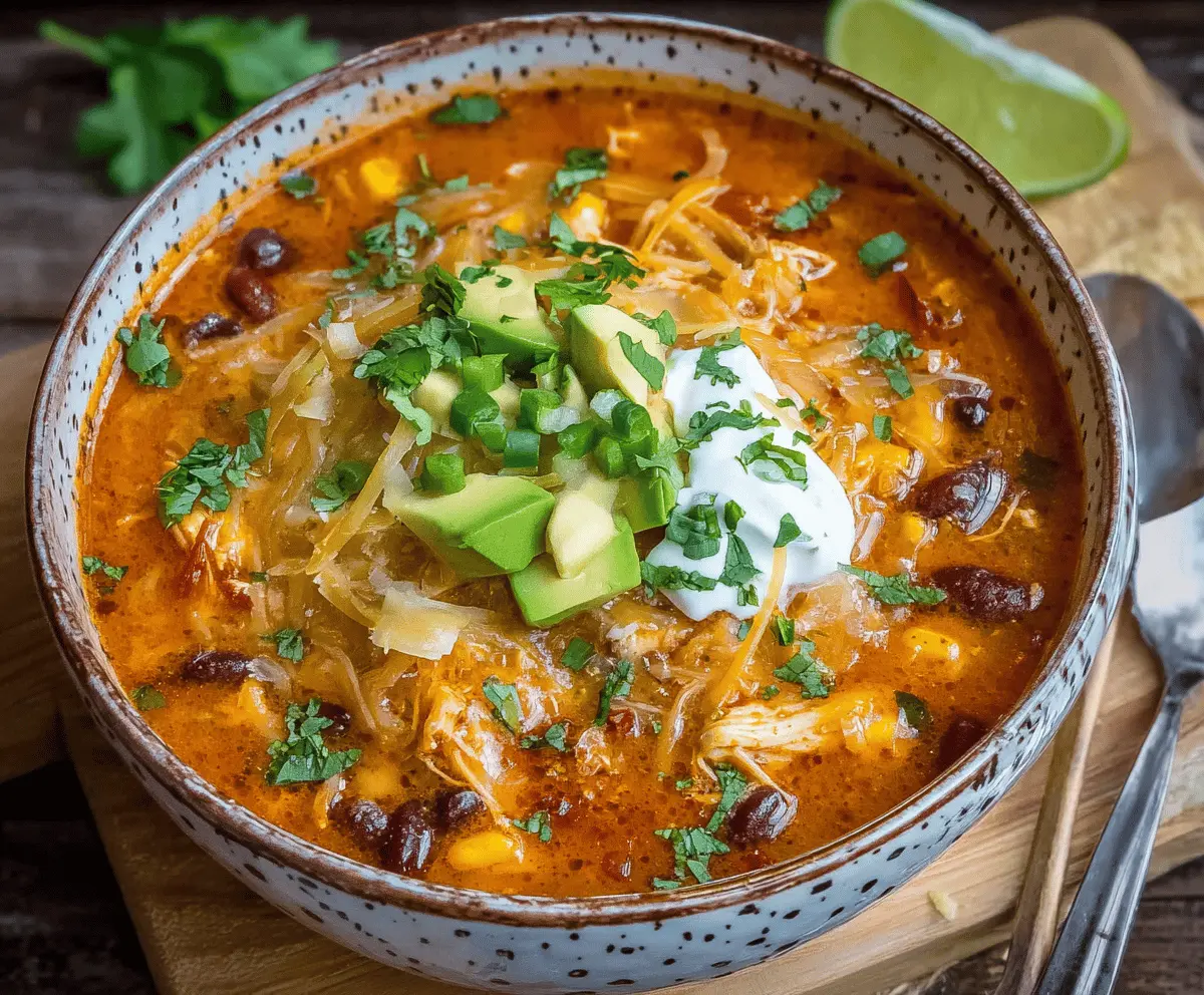 Savory Chicken Enchilada Soup Recipe