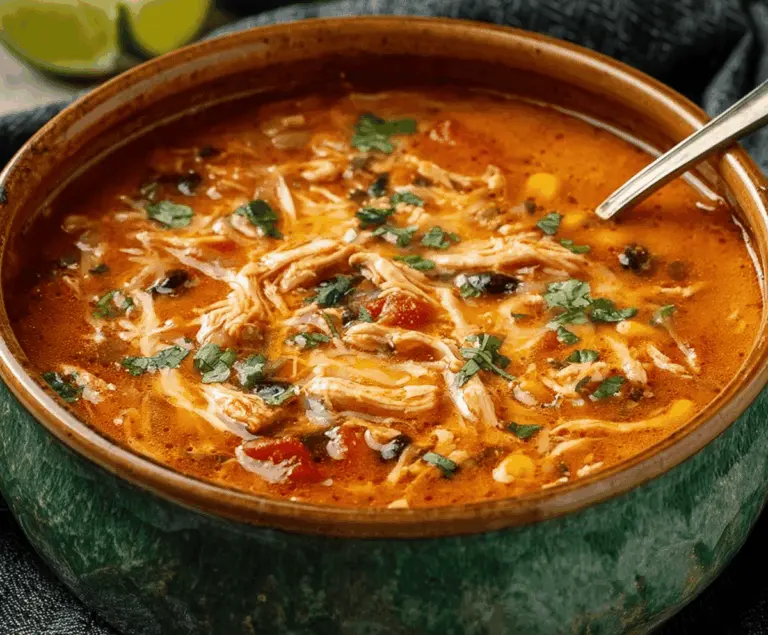 Savory Chicken Enchilada Soup Recipe