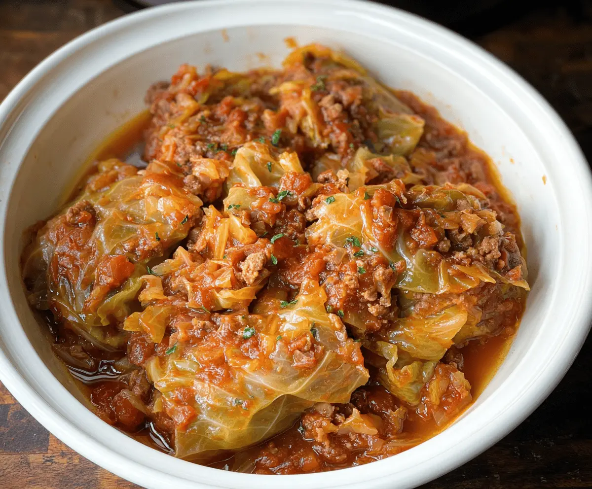 Easy Slow Cooker Unstuffed Cabbage Rolls Recipe