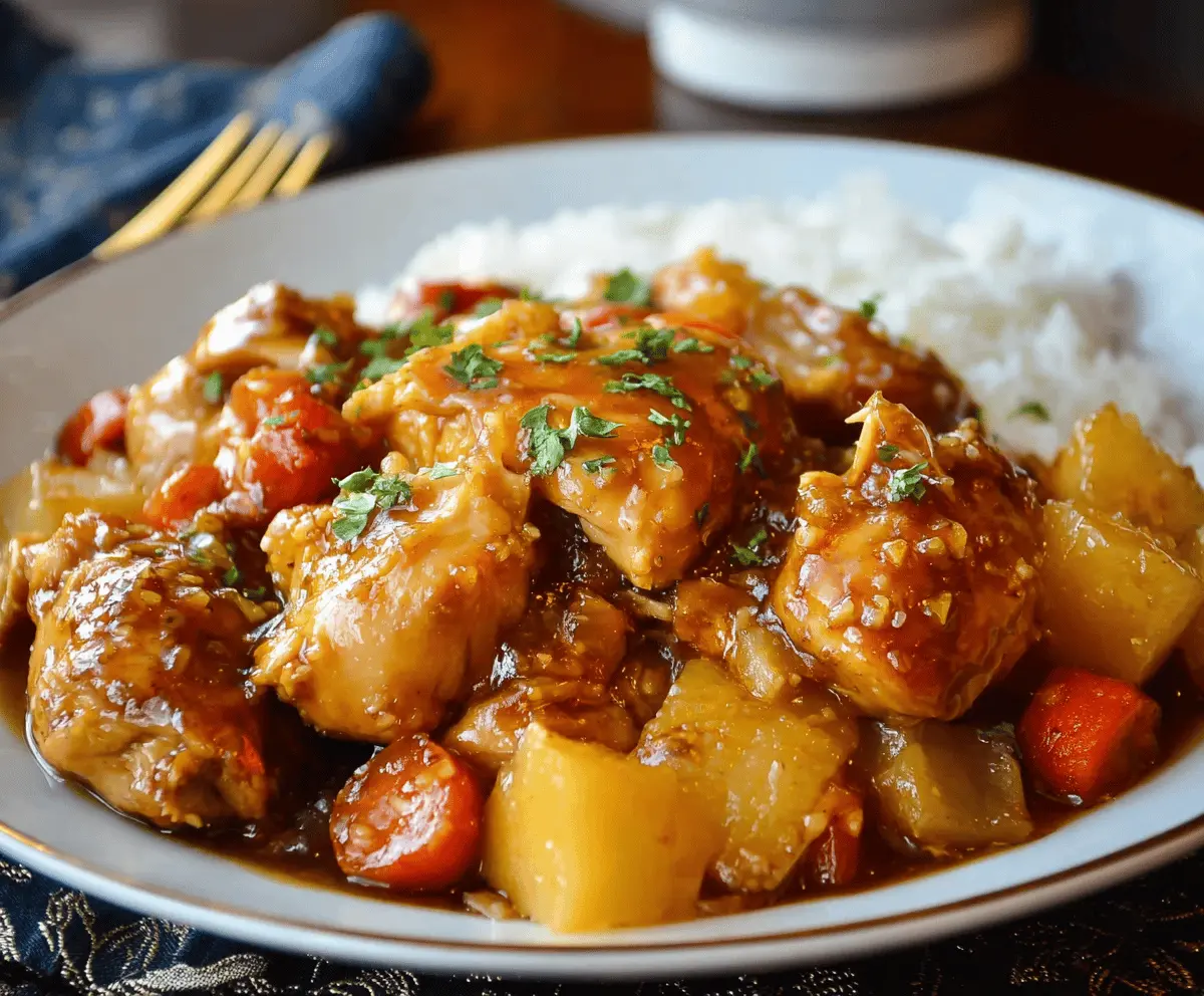 Easy Sweet Hawaiian Crockpot Chicken Recipe
