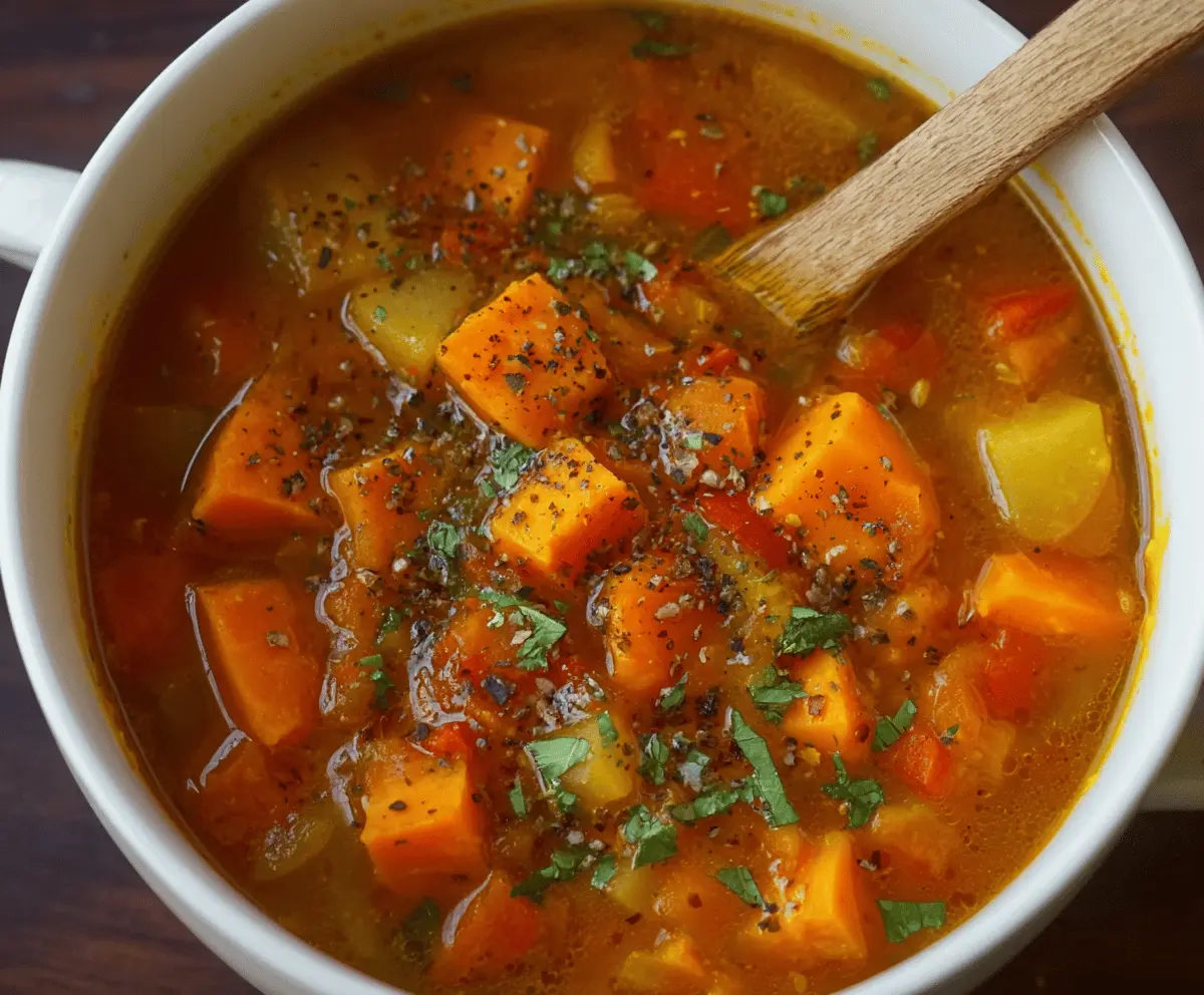 Sweet Potato and Vegetable Soup Delight