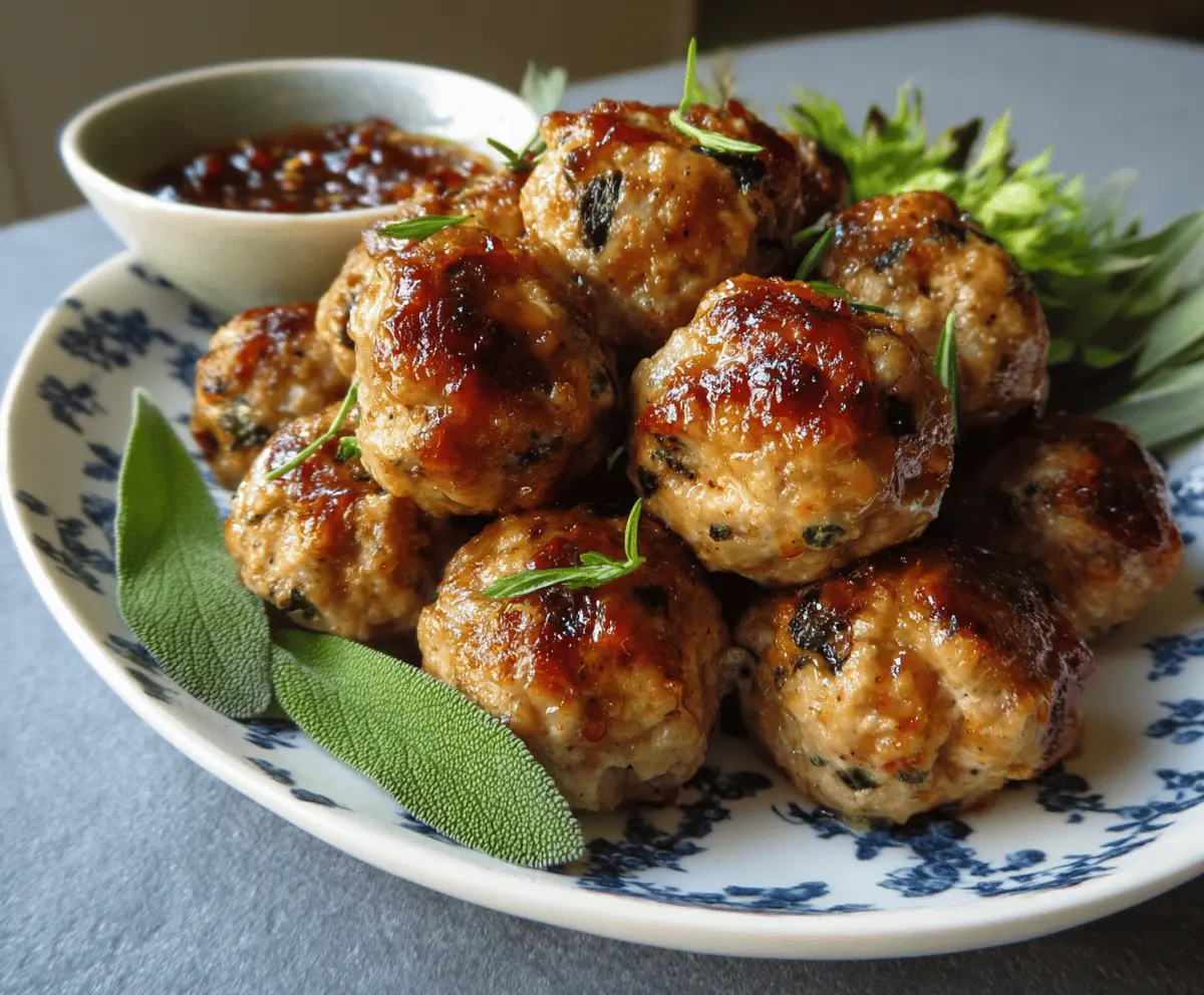 Healthy Apple Sage Turkey Meatballs Recipe