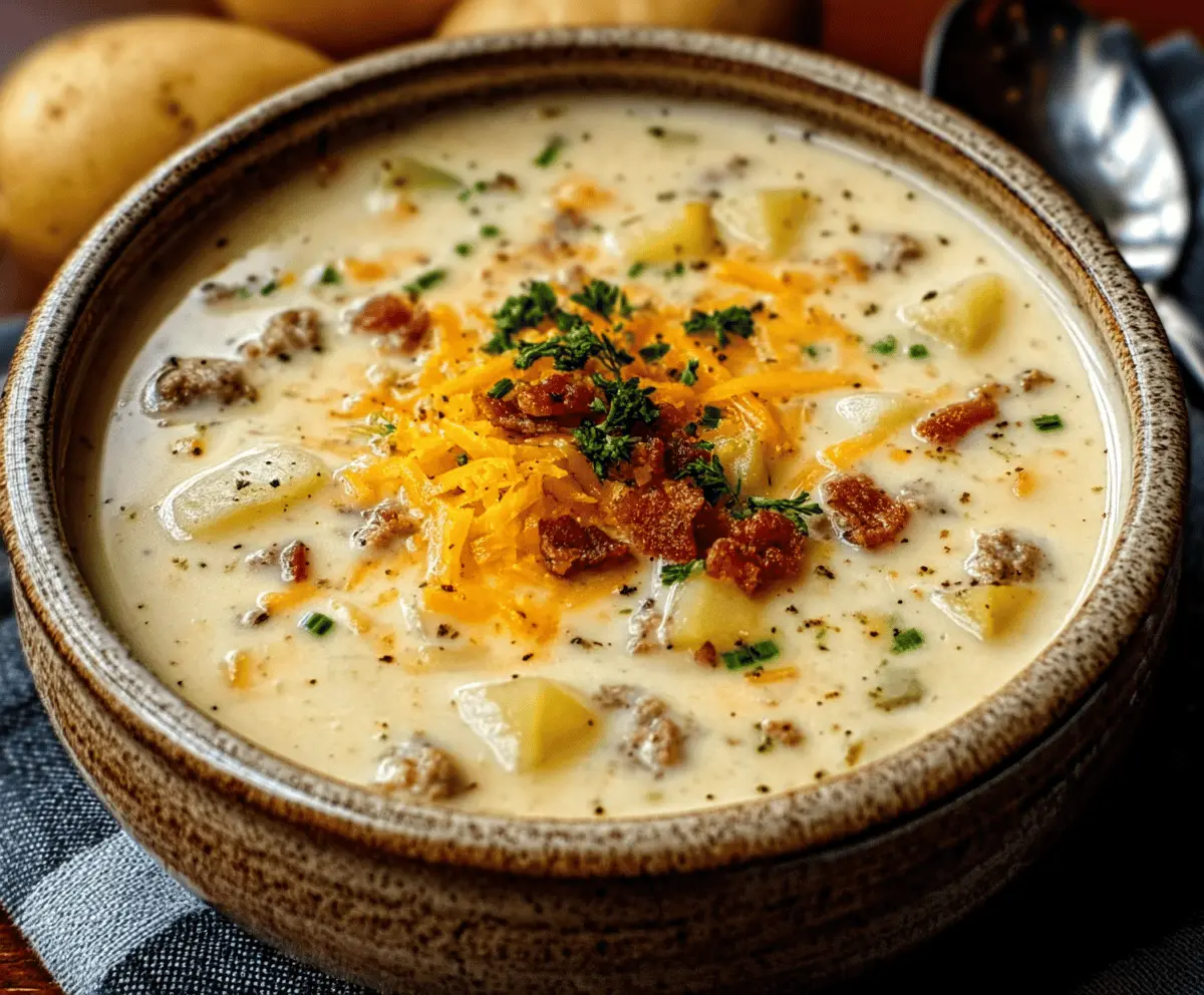 Classic Old Fashioned Loaded Potato Soup Recipe