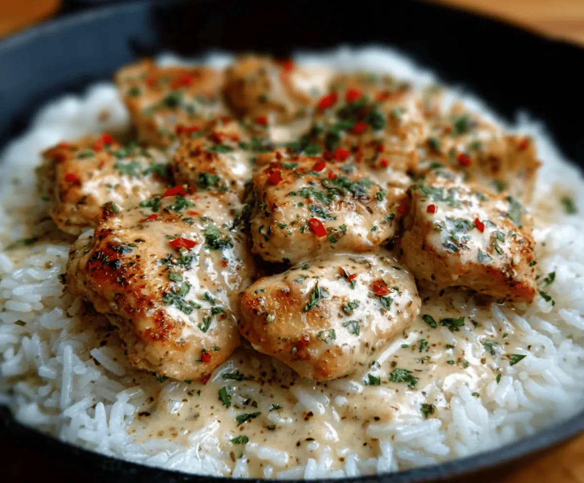 Creamy Herb Chicken with Basmati Rice – Easy One-Pan Comfort Meal