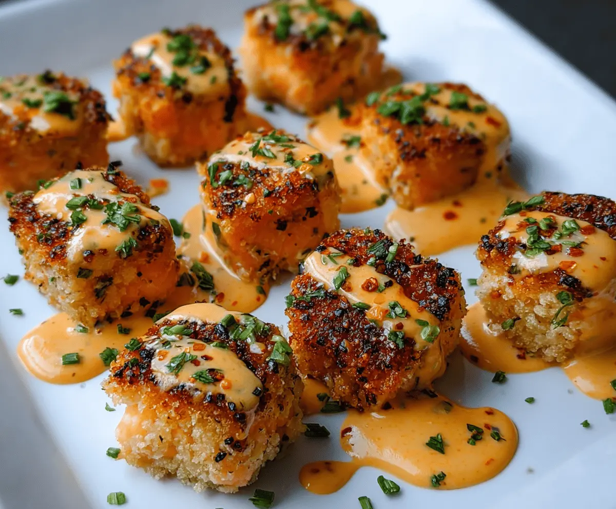 Crispy Bang Bang Salmon Bites Recipe – Easy & Spicy Seafood Snack