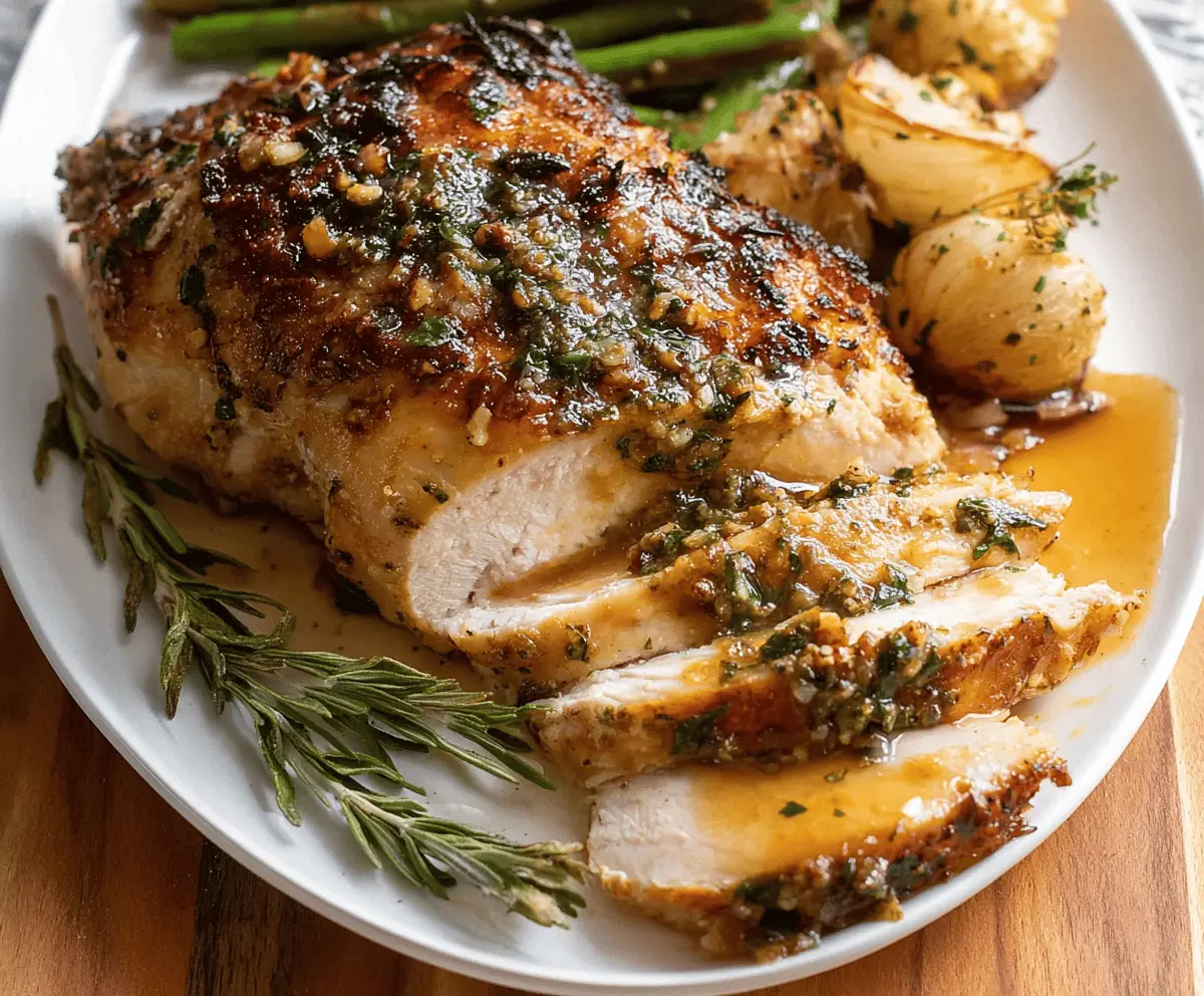 Easy Garlic Herb Slow Cooker Turkey Breast Recipe