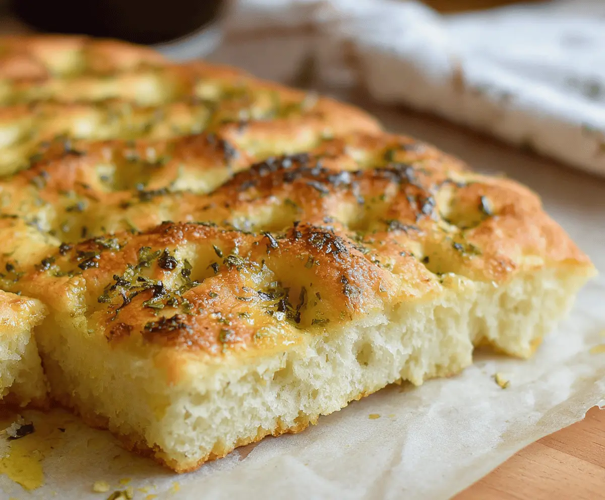 Garlic Parmesan Focaccia Recipe – Easy Savory Italian Bread