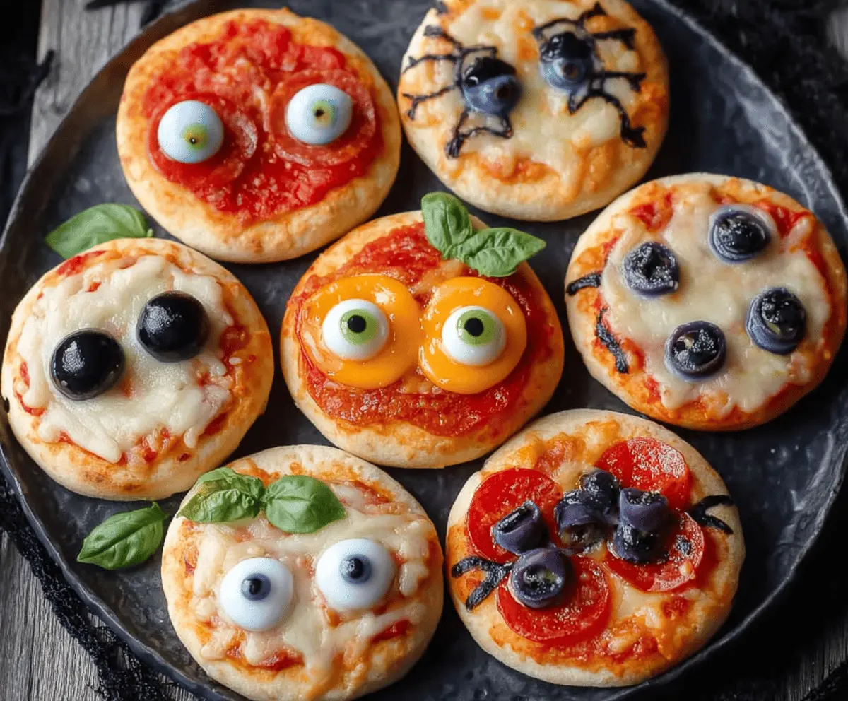 Halloween Mini Pizzas: Fun Kid-Decorated Eyeball Recipe