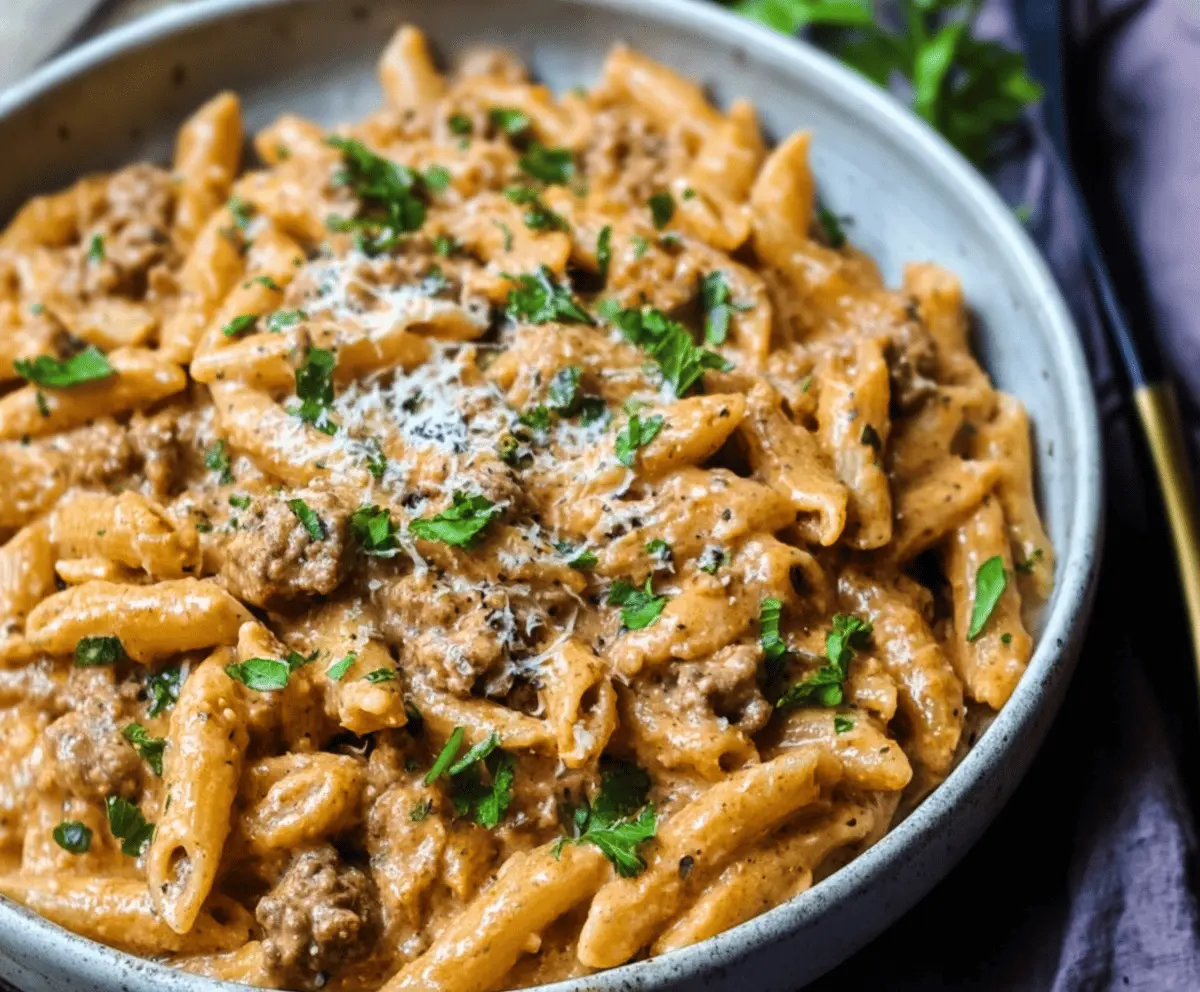 Creamy High Protein Beef Pasta Recipe for Quick Dinners