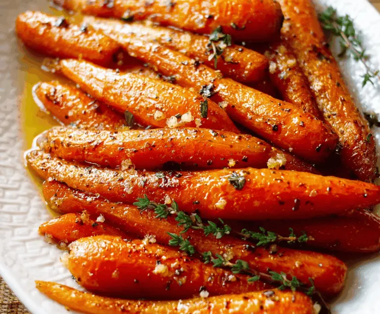 Honey Garlic Roasted Carrots