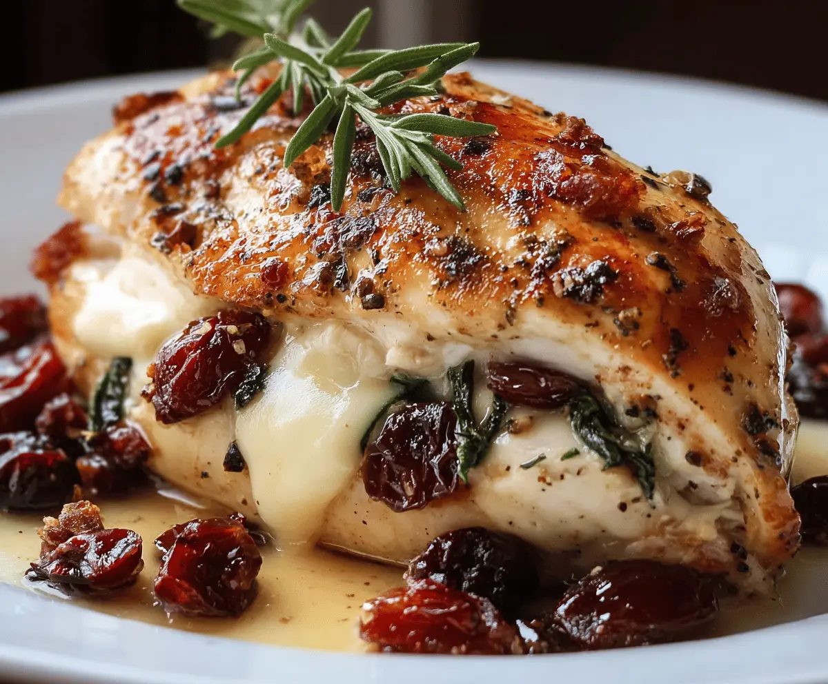 Cranberry Brie Stuffed Chicken Recipe – Easy & Delicious