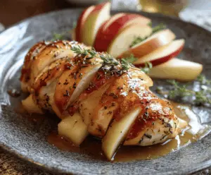Juicy chicken breast stuffed with creamy Brie cheese and crisp apple slices, glazed with sweet maple syrup for a delicious Maple Glazed Apple and Brie Stuffed Chicken recipe.