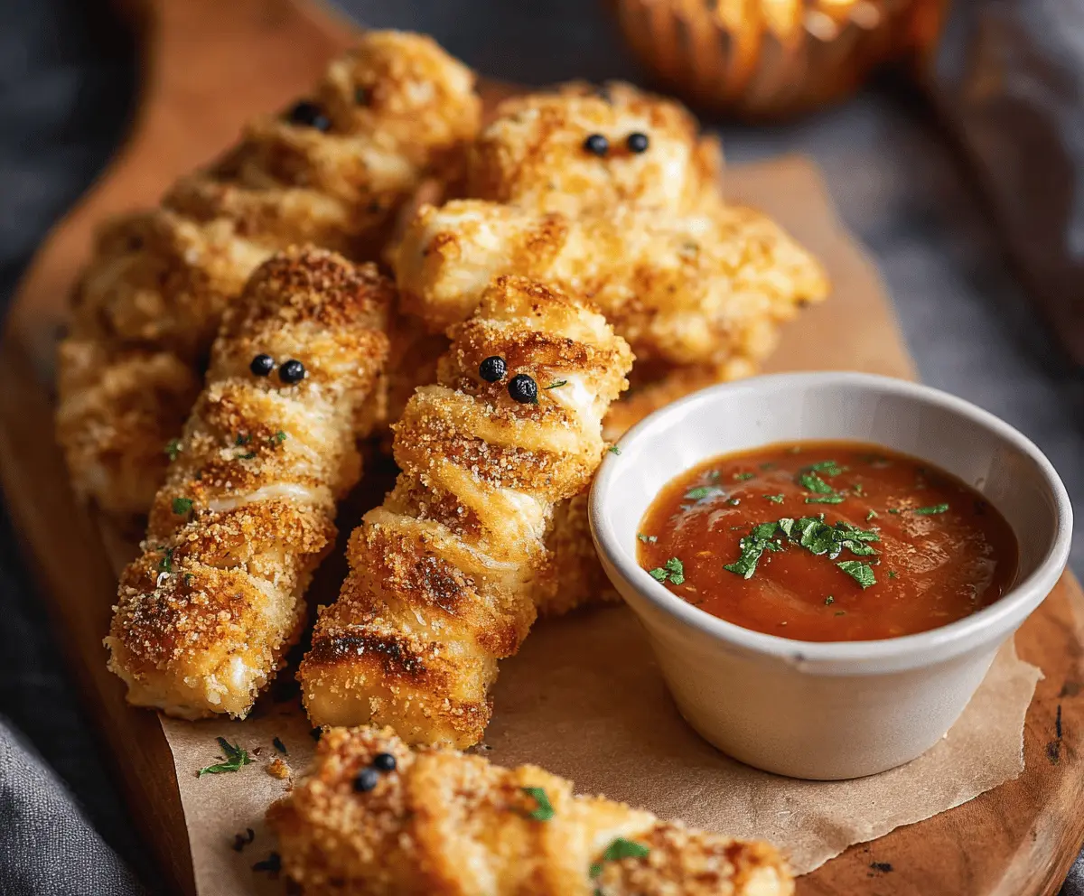 Cheesy Mummy Mozzarella Sticks Recipe – Easy Halloween Snack