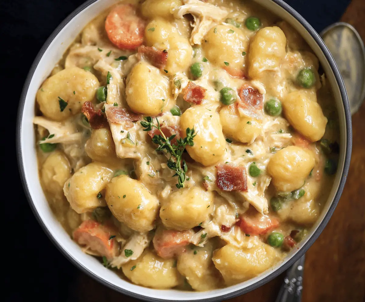 Easy One Pot Gnocchi Chicken Pot Pie Recipe