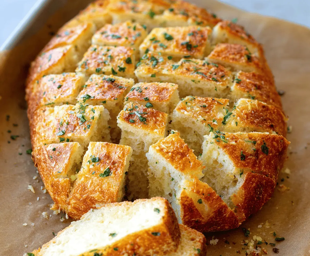 Easy Parmesan Garlic Artisan Bread Recipe – Fresh & Delicious