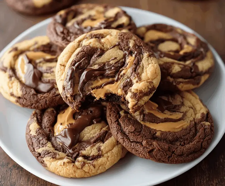 Peanut Butter Brownie Swirl Cookies